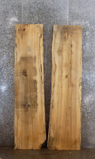 2- Live Edge Hackberry Bookmatched Dining Table Top Slabs 20579-20580